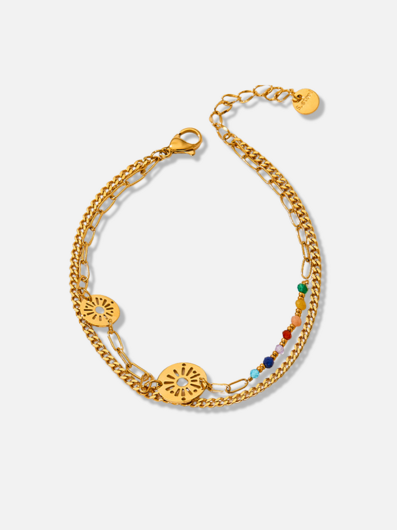 Etty Multicolor Zircon Chain Bracelets