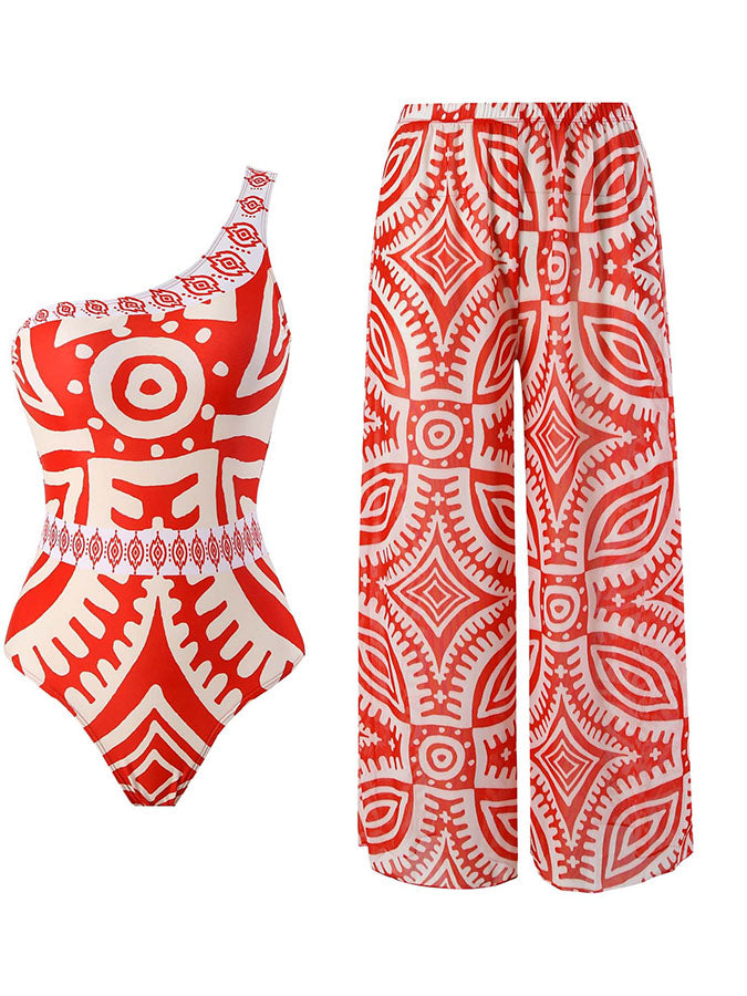 Printed One Piece and Pants Suits