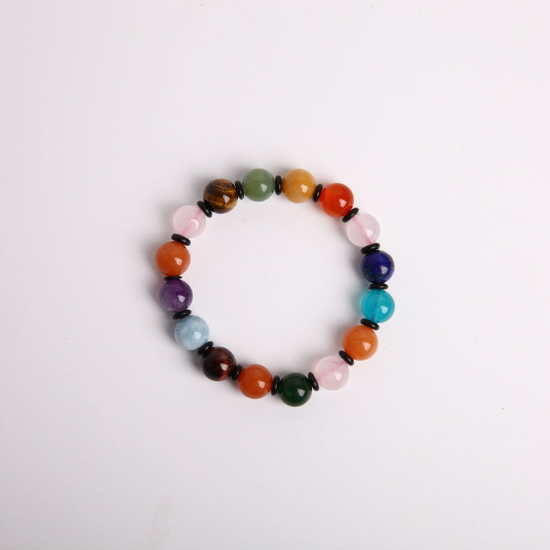 10mm Chakra Crystal Healing Bracelet for Energy Balance