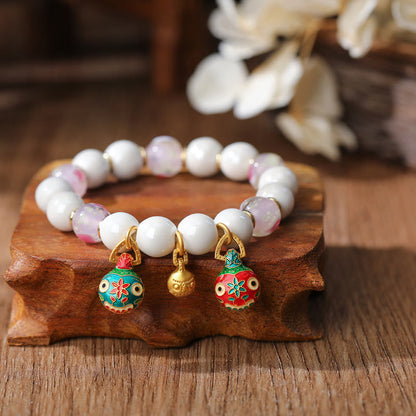 10mm Liuli Glass Spiritual Charm Bracelet for Prosperity