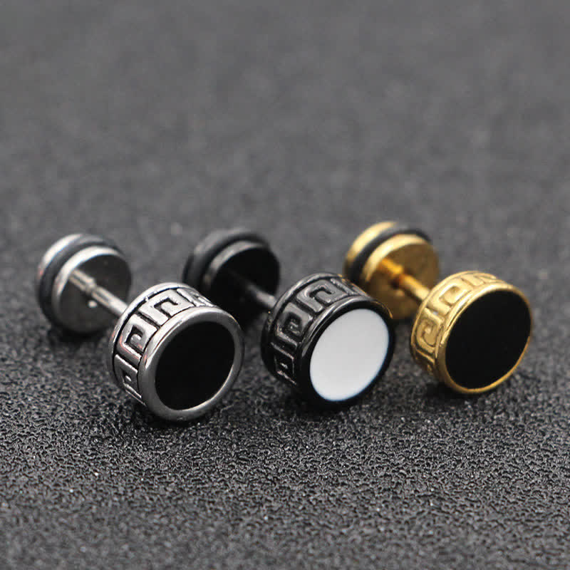 10mm Titanium Steel Balance Spiritual Earrings for