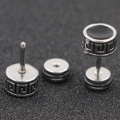 10mm Titanium Steel Balance Spiritual Earrings for