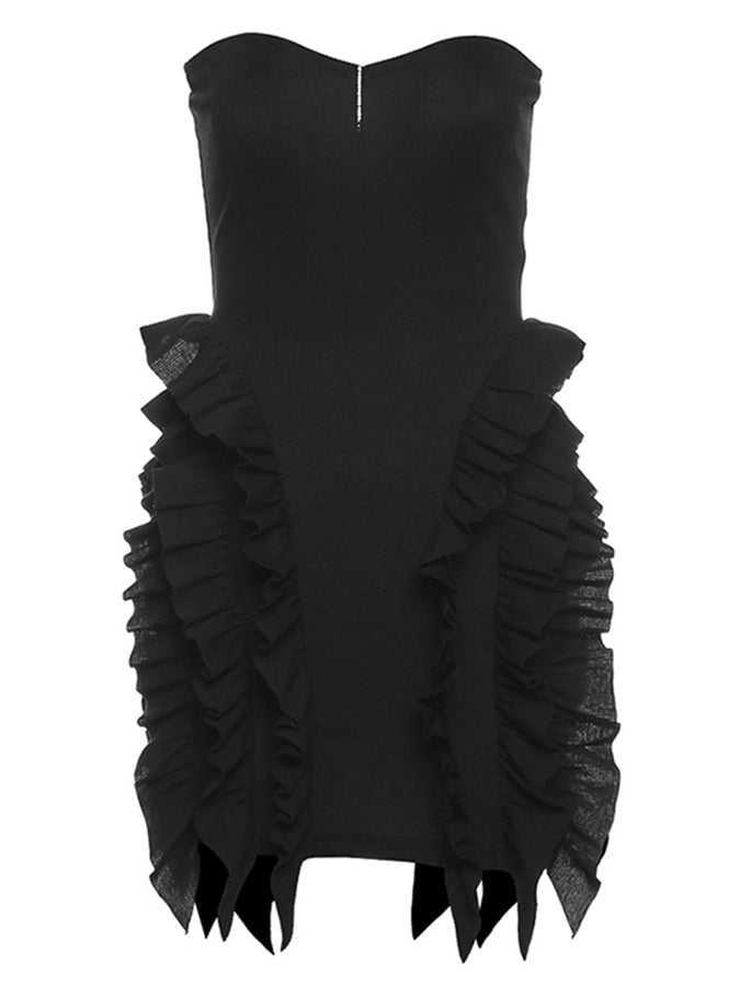 Off Shoulder Ruffle Mini Dress