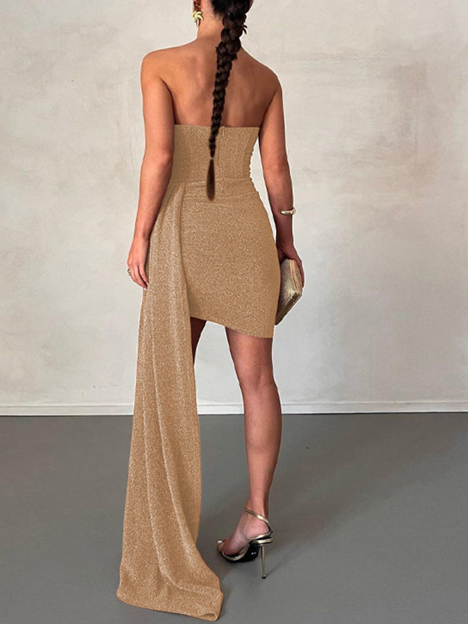 Lace-up Off Shoulder Croset Mini Dress