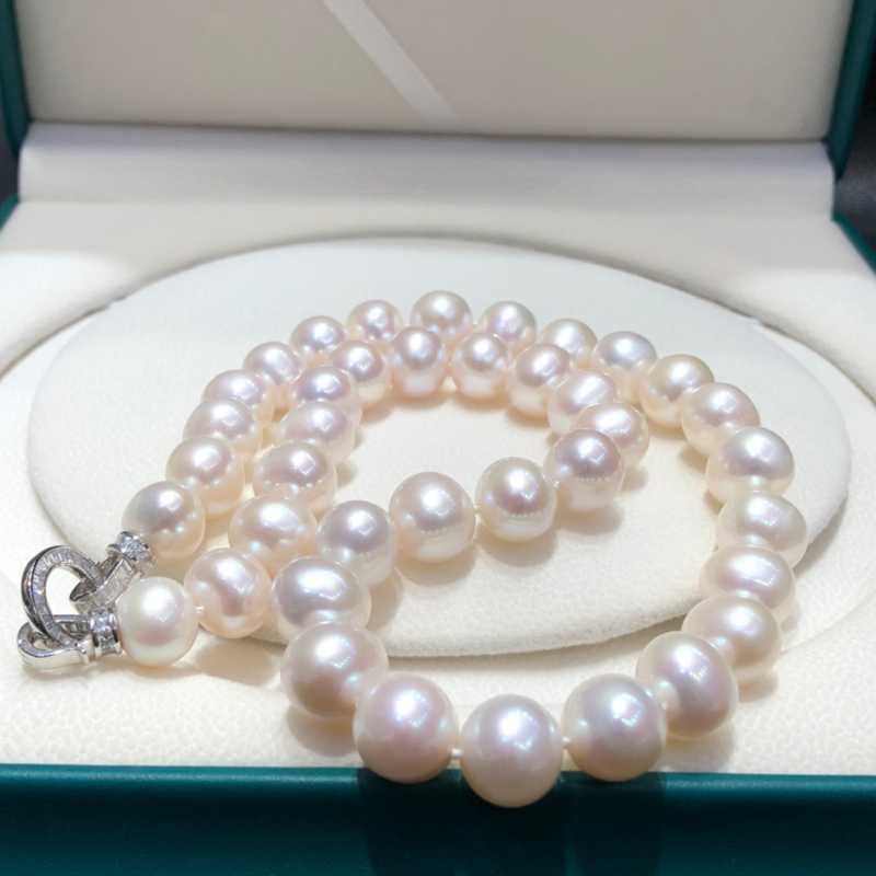 11-12mm Classic Aaa Grade Freshwater Pearl Necklace