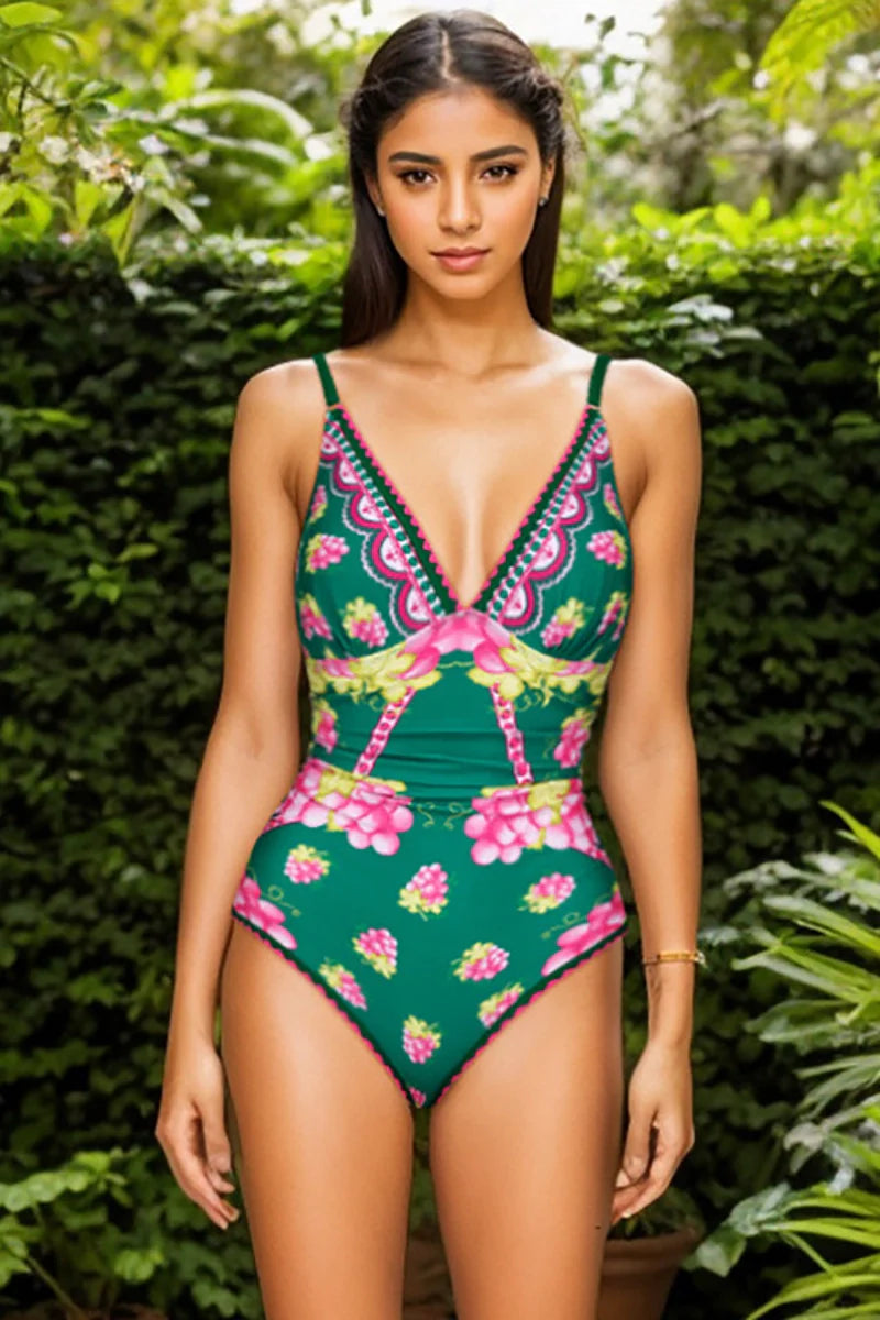 Deep V Cami Maxi Dress Swimsuit Set