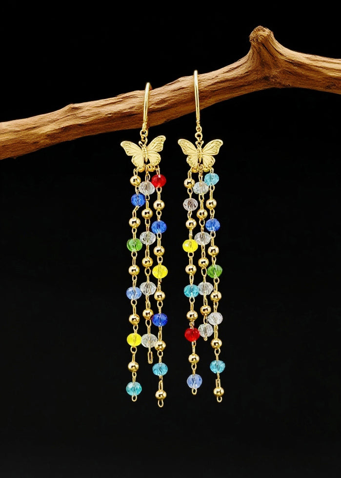 Tasseled Butterfly Acrylic Drop Earrings