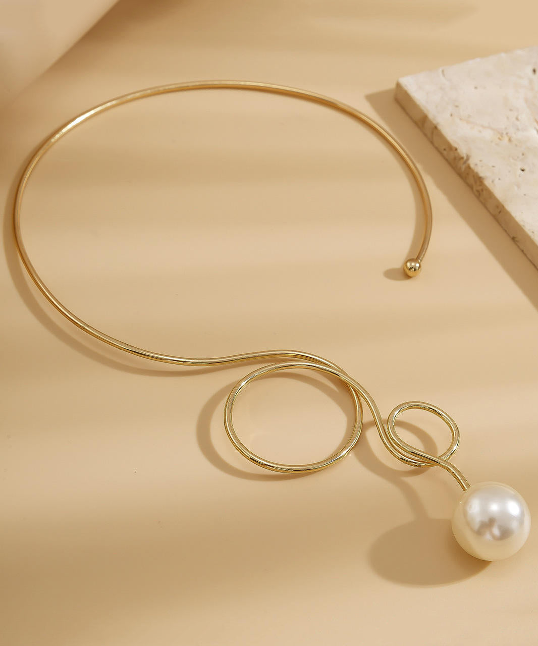 Alloy Bow Pearl Water Drop Princess Necklace