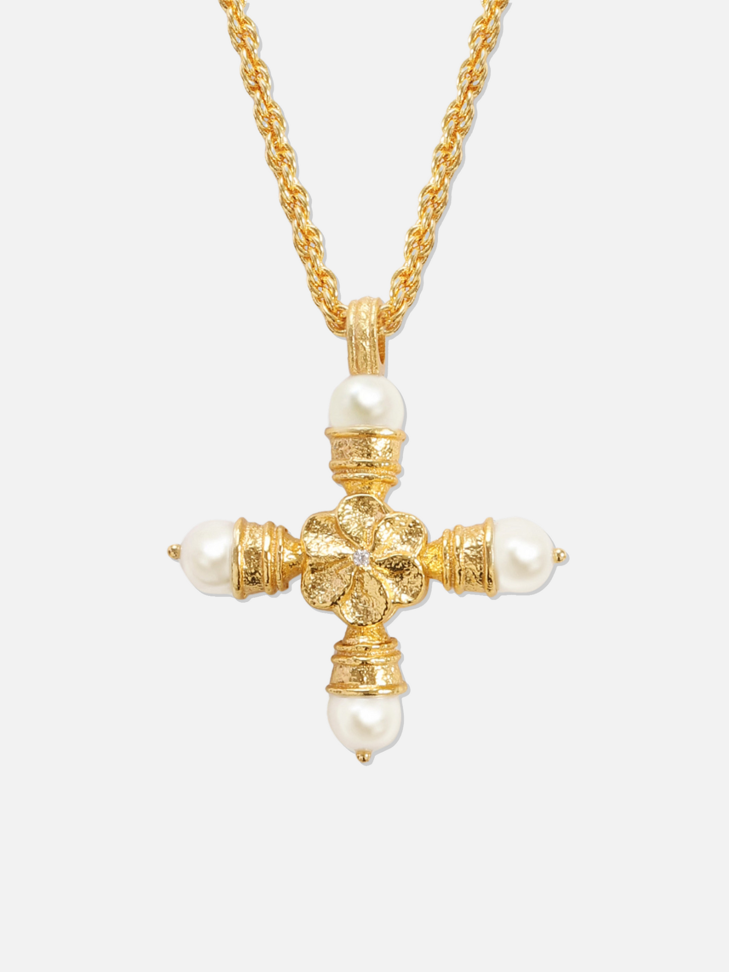Pearl Cross Necklace