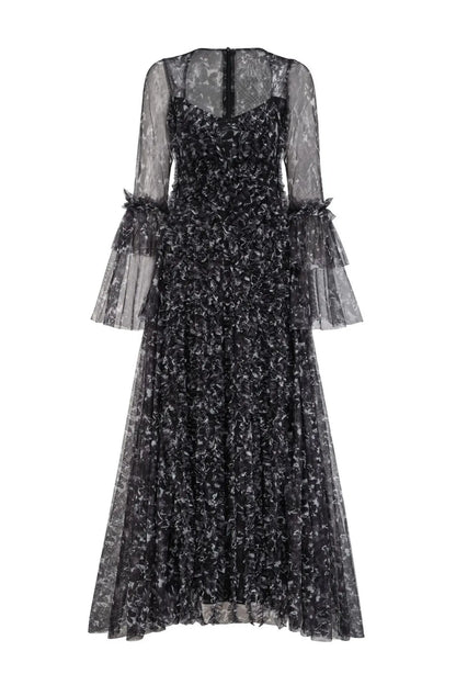 Becky Black Mesh Maxi Dress