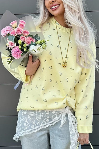 Knit Loose Pullover Blouse