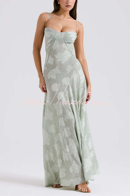 Suspenders See-through Holiday Slim Maxi Dress
