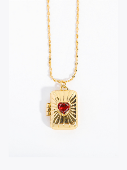Moon-star Locket Necklace