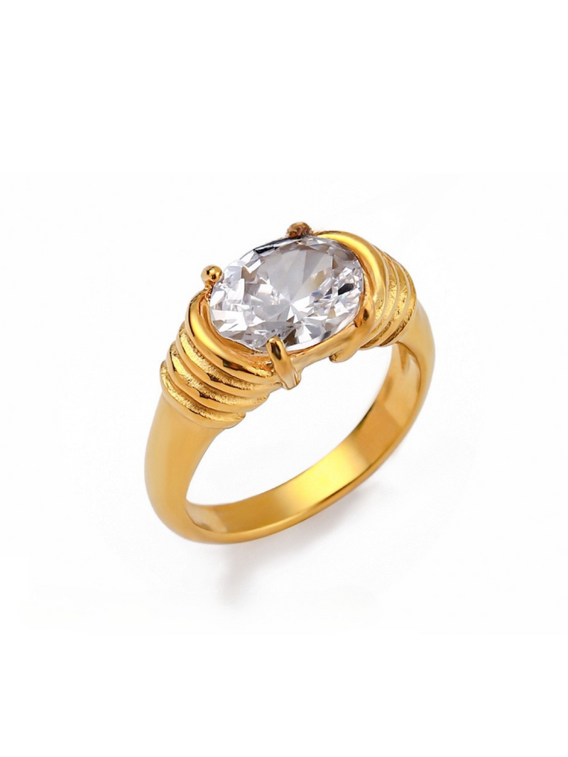 Ariyanna Geometric Stainless Ring