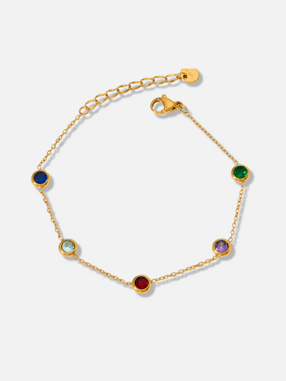 Etty Multicolor Zircon Chain Bracelets