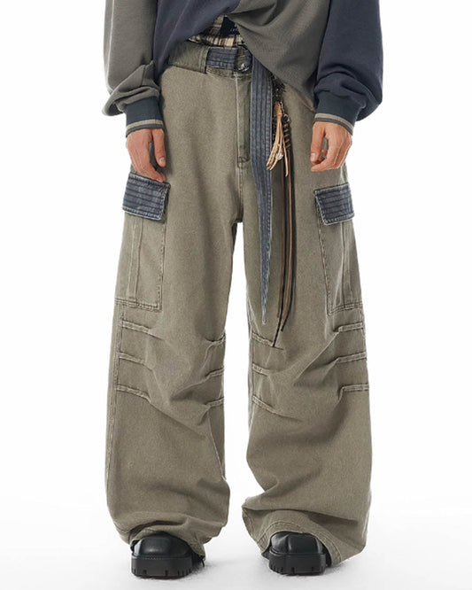 Contrast Pocket Cargo Combat Pants