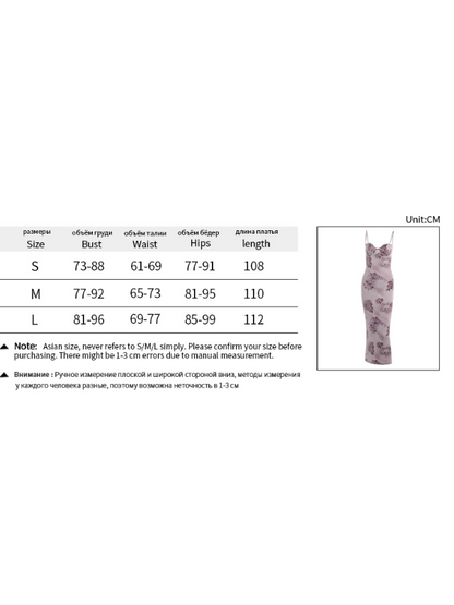 Print Sweetheart Neck Maxi Dress