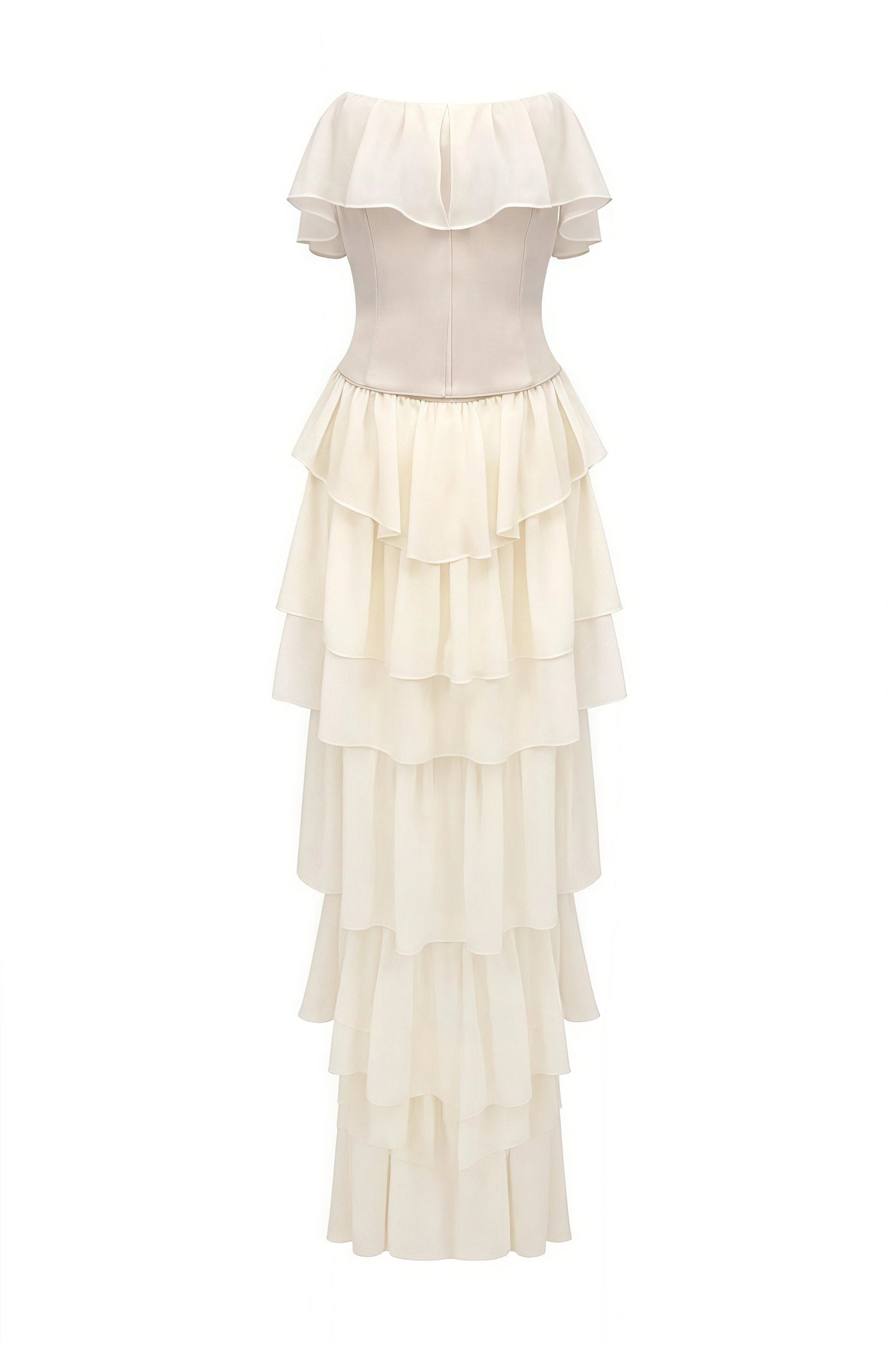 Mirae Apricot Off Shoulder Maxi Dress