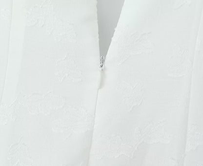 Design Pearl Decorative Jacquard Split Maxi Dress Seaside Vacation Sling Dress