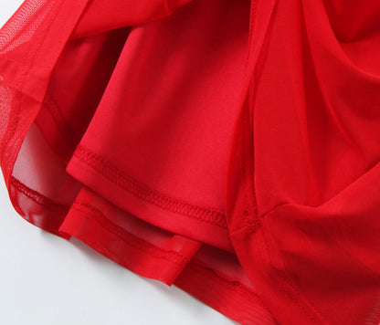 Decorative Party Fishtail Dress Slim Stretch Mesh Camisole Maxi Dress