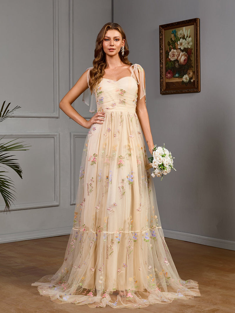 Spring Sleeveless Camisole Gown Slim Wide Hem Long Dress