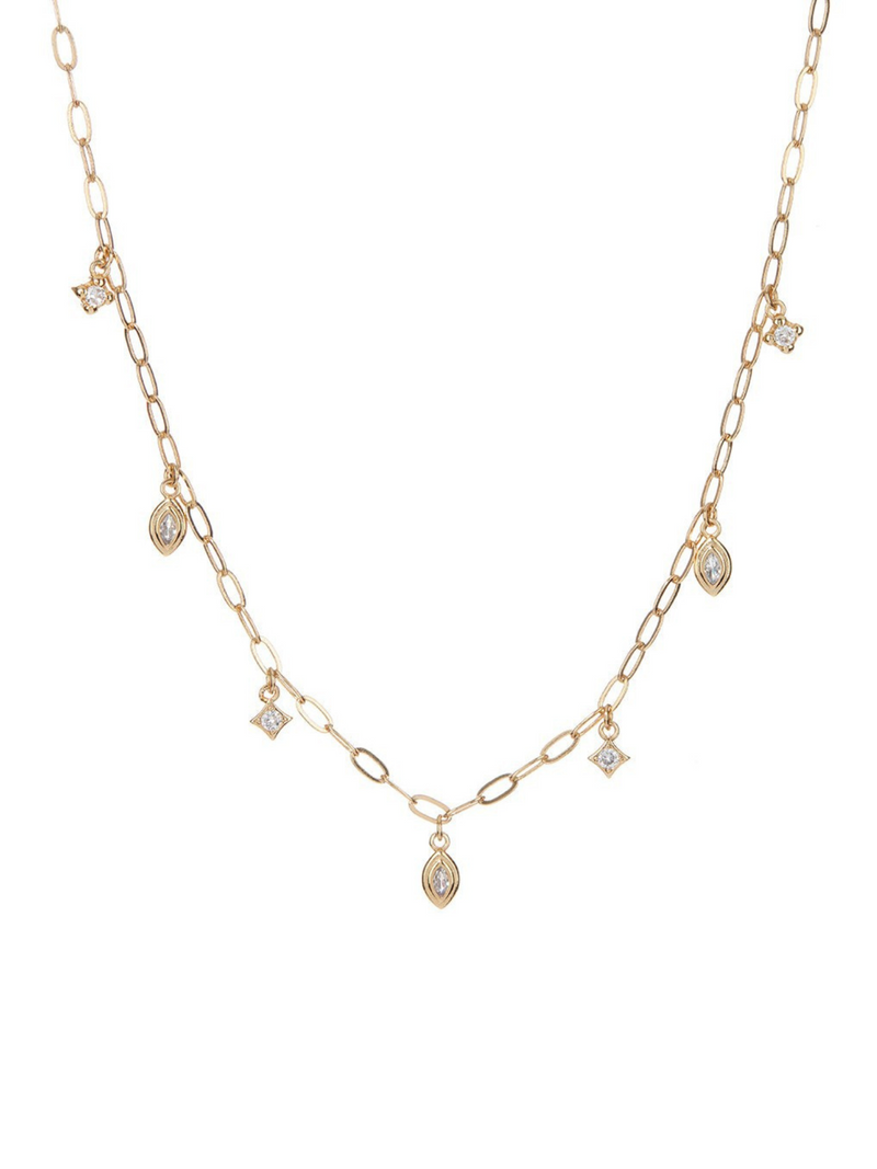 Snake Pendant & Zircon Necklace Set