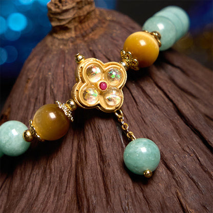 14-16cm Jade Yellow Tiger Eye Prosperity Bracelet