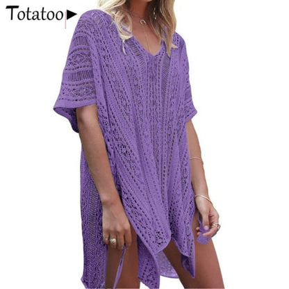 Summer Long Sleeve Back See Through Mini Dress