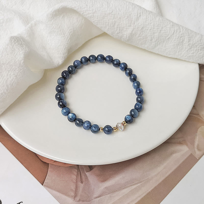 14k Gold Plated Aquamarine Healing Bracelet for Serenity