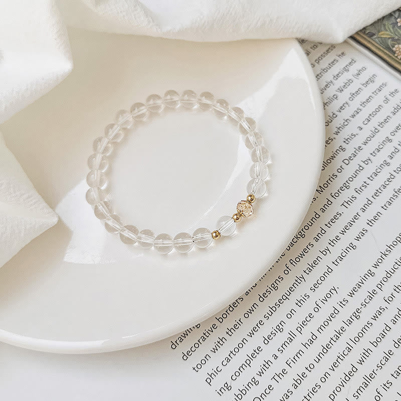 14k Gold Plated Aquamarine Healing Bracelet for Serenity