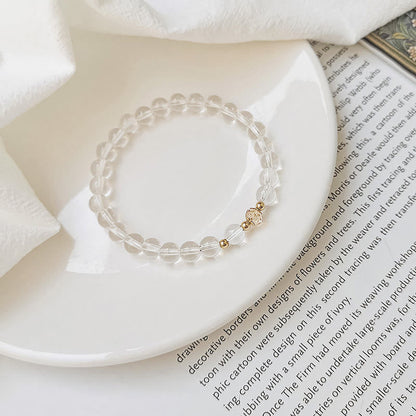 14k Gold Plated Aquamarine Healing Bracelet for Serenity