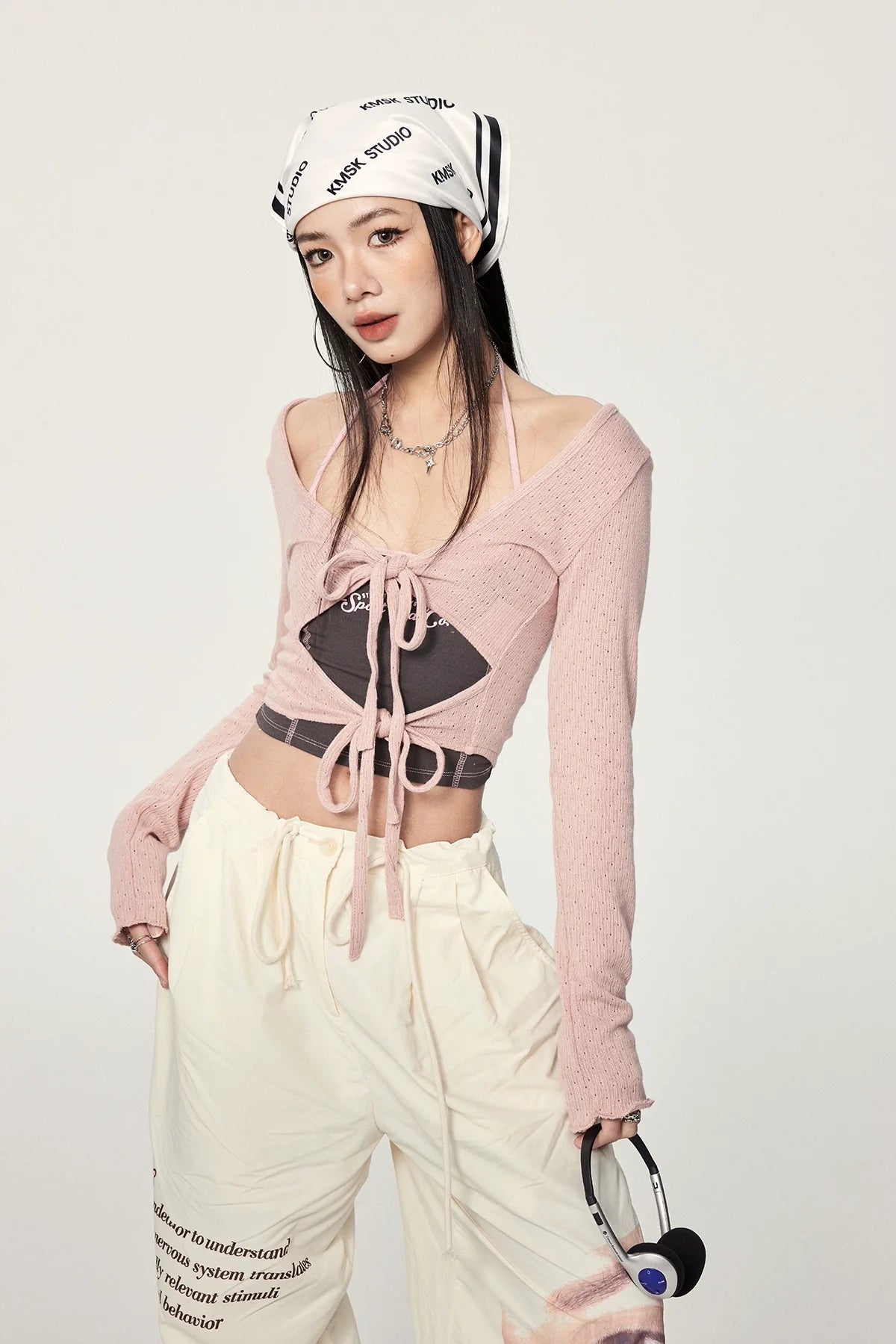 Tie Front Knit Cardigan