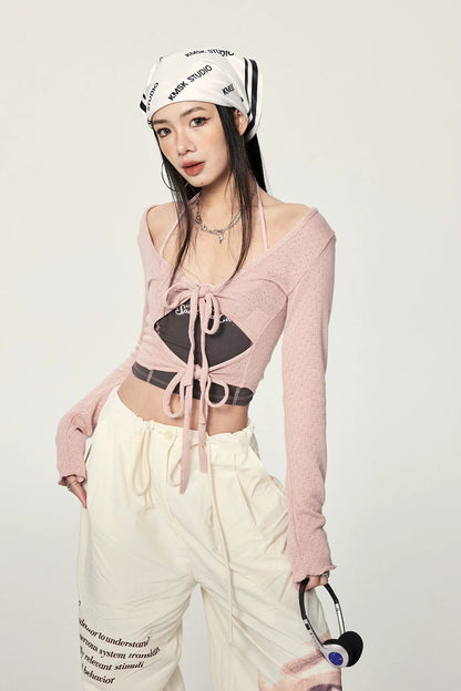 Tie Front Knit Cardigan