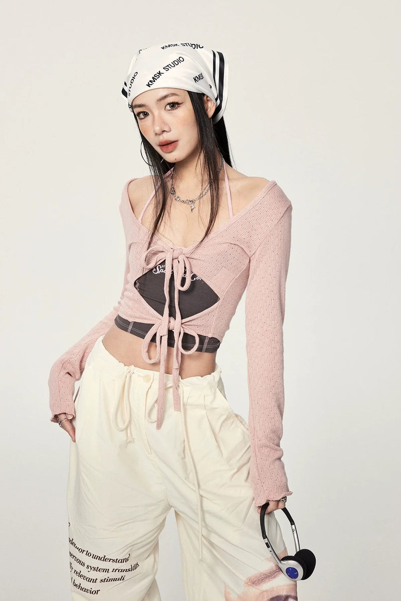 Tie Front Knit Cardigan