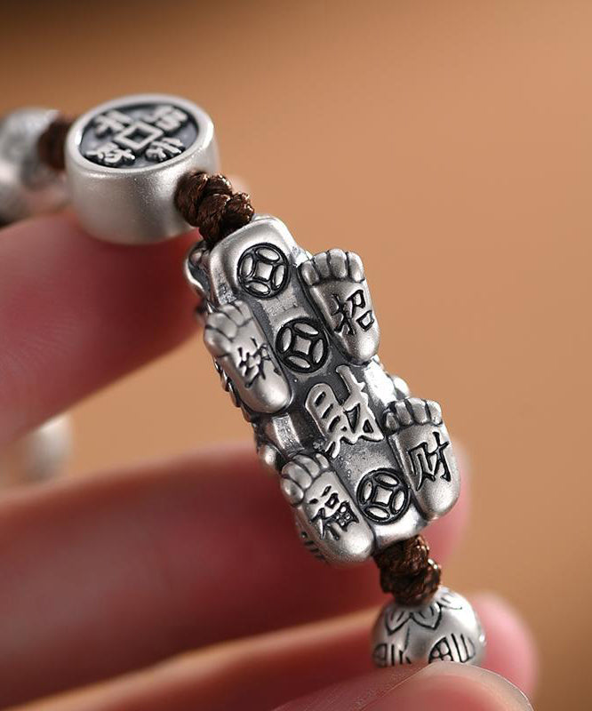 Fine Silk Sterling Silver a Mythical Wild Animal Charm Bracelet