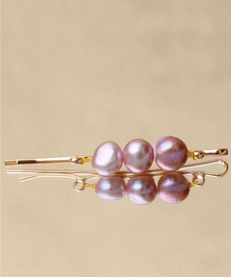 Original Design Purple Metal Alloy Pearl Hairpin