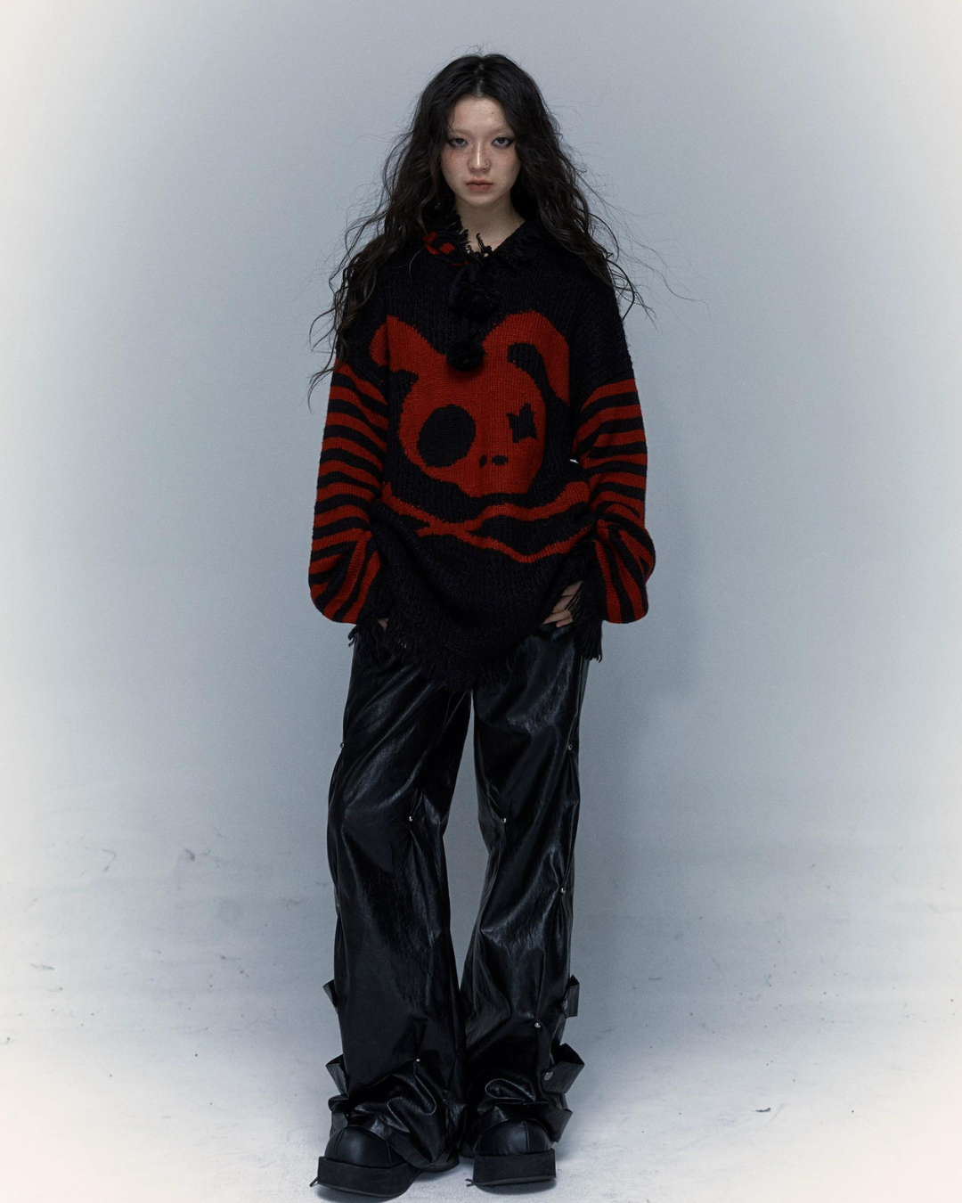 Skeleton Rabbit Knit Sweater