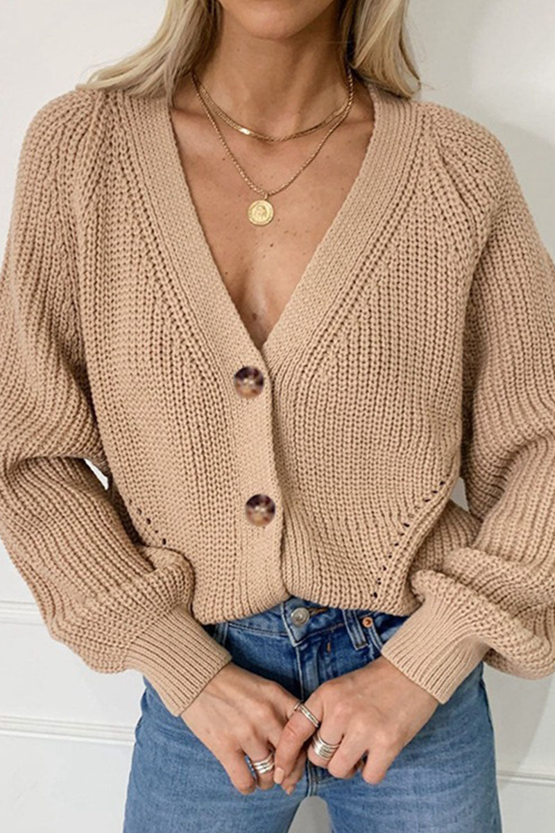 Cardigan V Neck Sweaters(5 Colors)