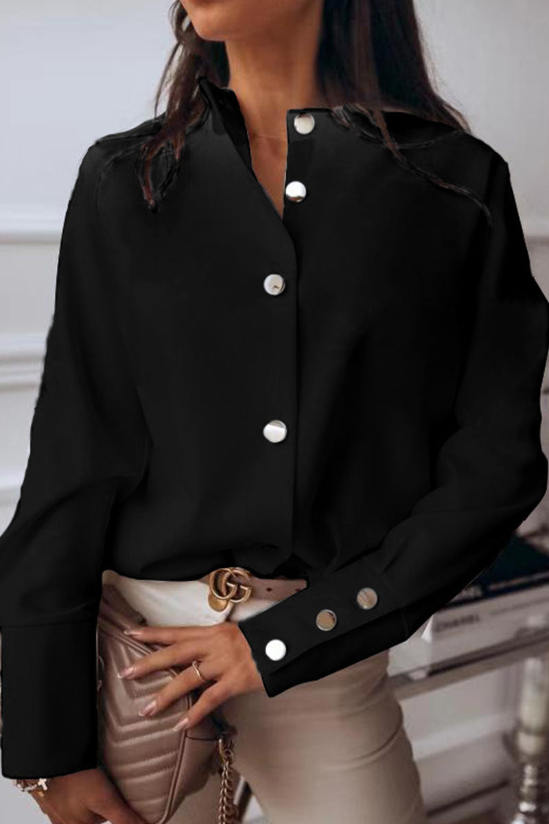 British Style Patchwork O Neck Blouses (3 Colors)