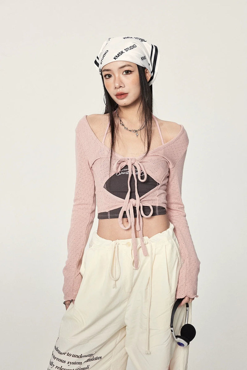 Tie Front Knit Cardigan