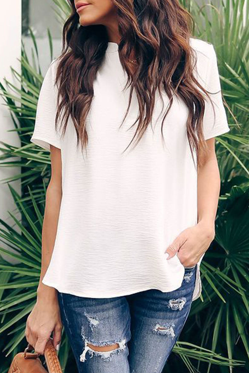 Patchwork V Neck Blouses(3 Colors)