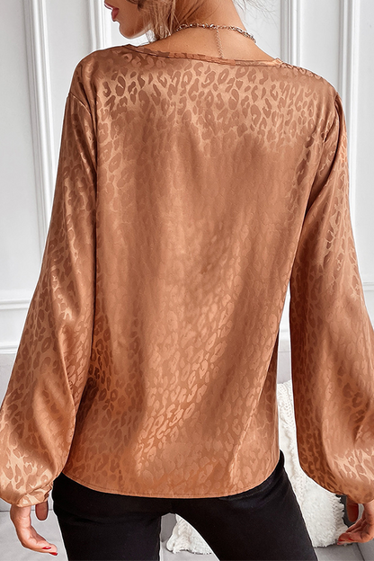 Print Patchwork Basic V Neck Blouses(9 Colors)