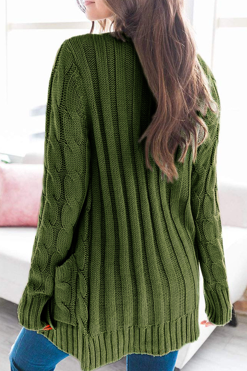 Split Joint Buckle Cardigan Collar Tops(5 Colors)