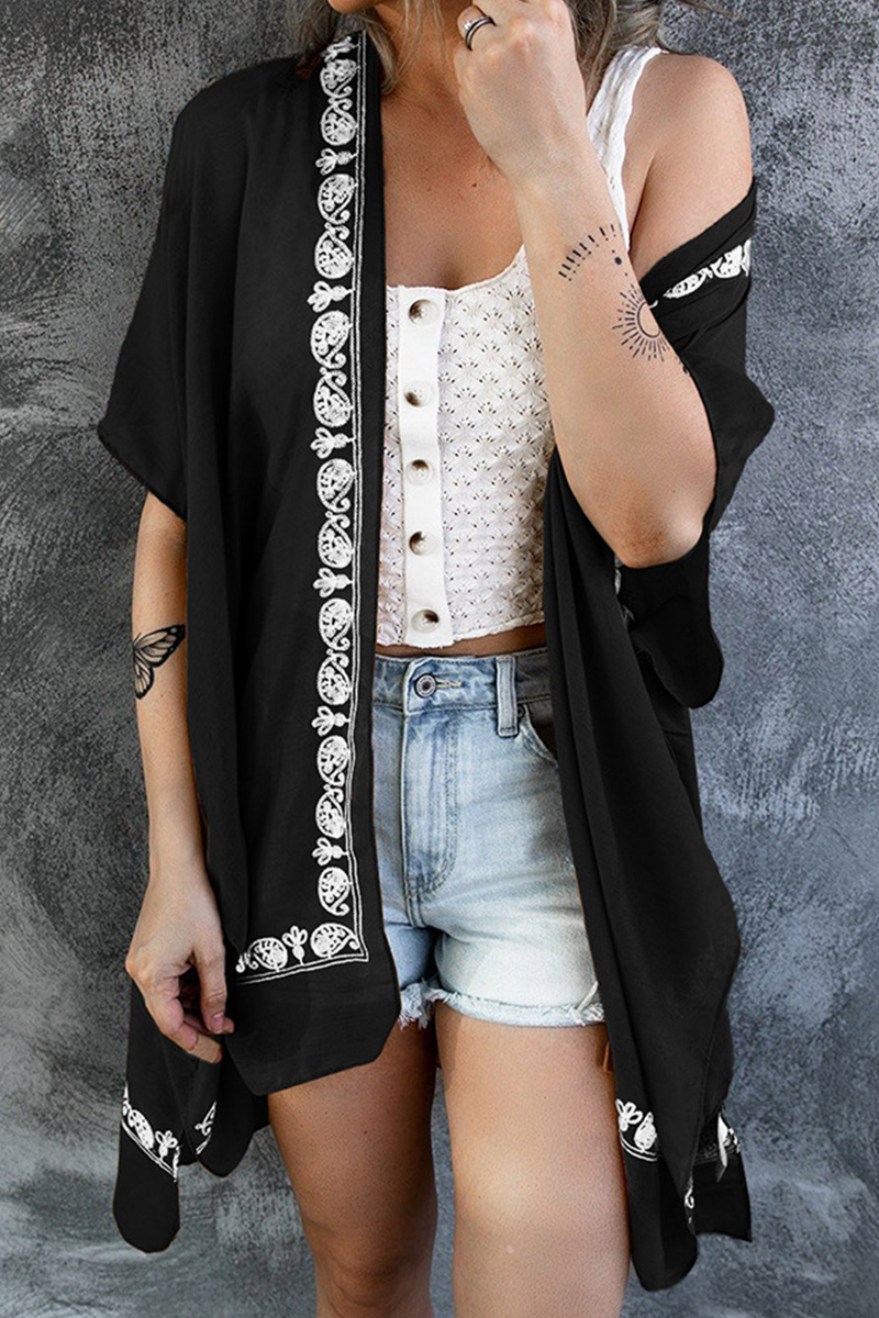 Patchwork Lace Cardigan Collar Tops(4 Colors)