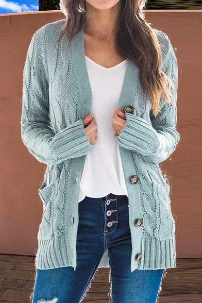 Split Joint Cardigan Collar Tops(6 Colors)