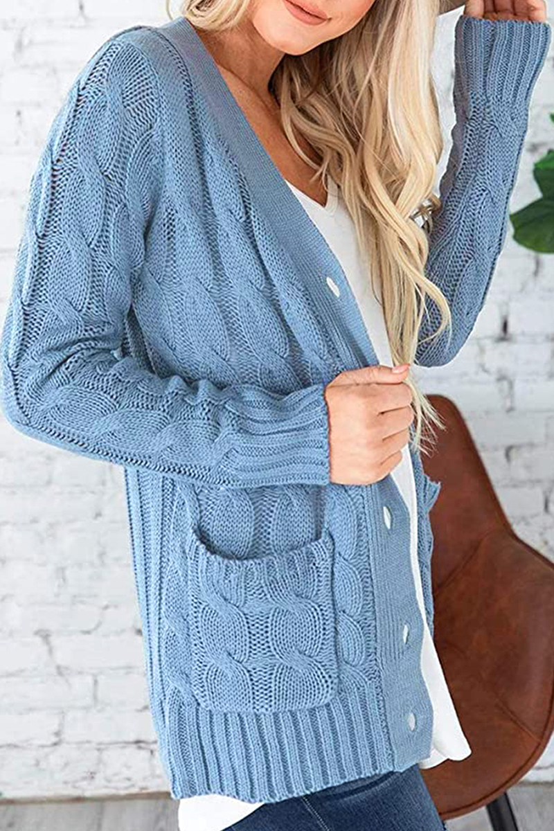 Split Joint Cardigan Collar Tops(8 Colors)