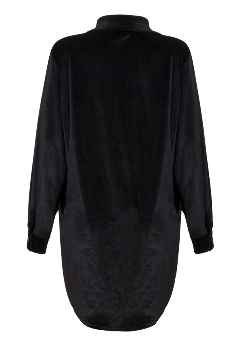 Patchwork Turndown Collar Blouses(3 Colors)