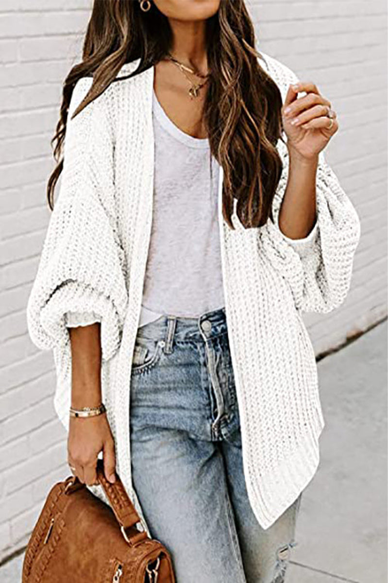 Color V Neck Sweater Cardigans(6 Colors)