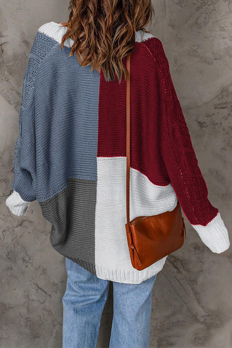 Color Block Contrast Cardigans(8 Colors)