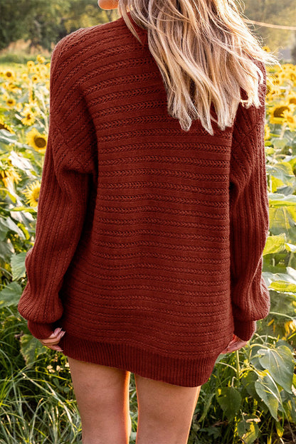 Hollowed Out V Neck Cardigans(6 Colors)